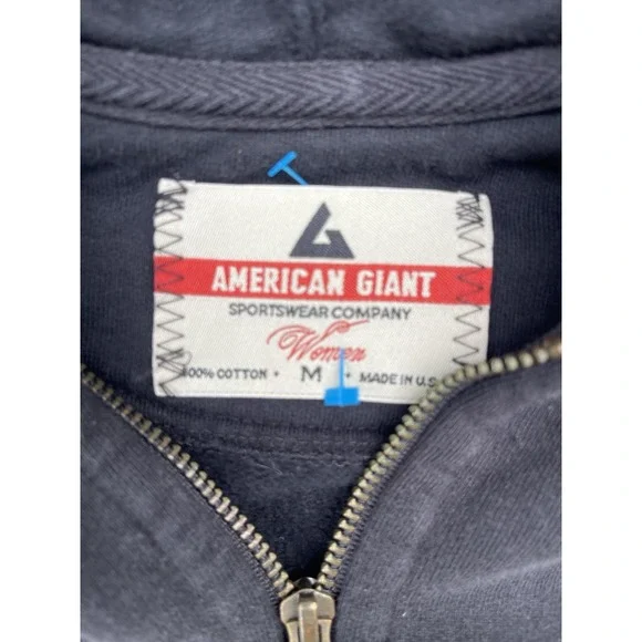 Vintage Women's American Giant Hoodie Made In USA Medium Full Zip Fade - Picture 5 of 7
